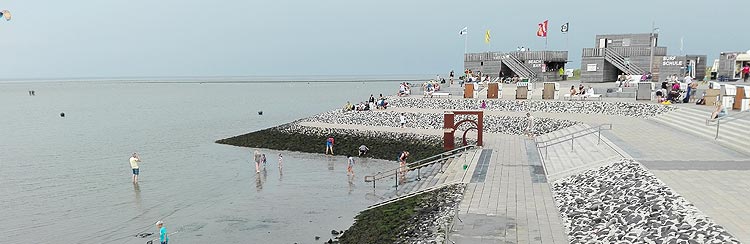 Strandansicht von Büsum